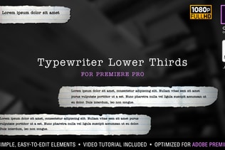 Typewriter Lower Thirds | MOGRT for Premiere Pr