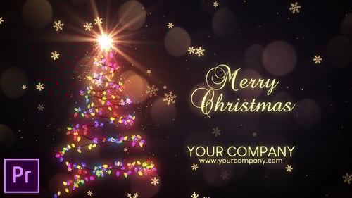 Animated Christmas Tree Lights Holiday Greeting