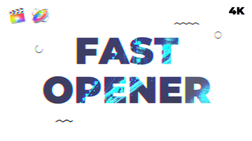 Dynamic Glitch Typography Opener with Geometric Accents