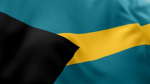 Realistic Waving Flag of The Bahamas