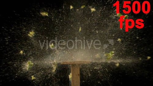 Lime Exploding in Slow Motion on Black Background