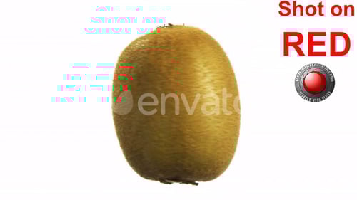 Rotating Kiwi Fruit on a White Background