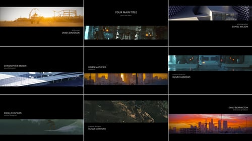 Minimal Split Screen Title Opener