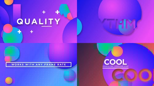 Dynamic Typography Opener with Colorful Geometric Shapes