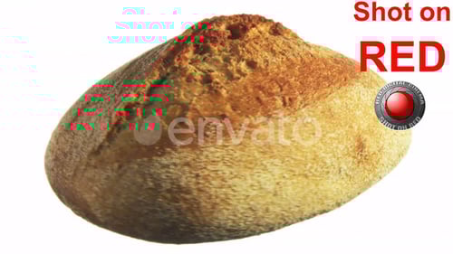 Loaf of Bread Spinning on White Background