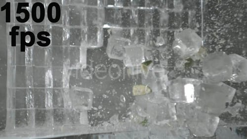 Ice Cubes Breaking