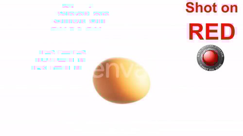 Rotating Tan Egg Against White Background