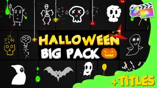 Halloween Party Elements And Titles | FCPX
