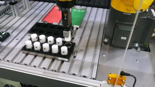 Automated Robotic Arm Working in Factory