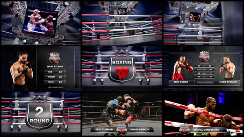 Dynamic Boxing Fight Broadcast Opener with Graphics, Broadcast Packages ...