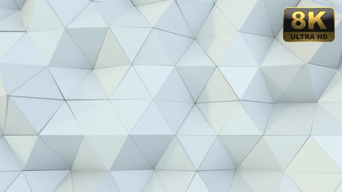 Clean White Geometric Undulating Background Loop