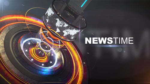 Futuristic News Broadcast Opener with Dynamic Global Tech Animation