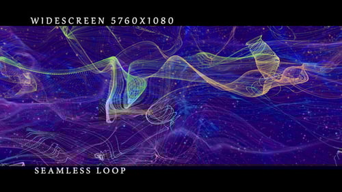 Abstract Flowing Lines Particles Widescreen Seamless Background Loop