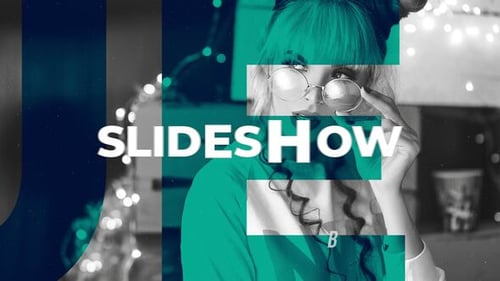 Dynamic Glitch Opener with Fast Typography Slideshow