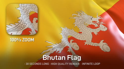 Drapeau Bhoutan