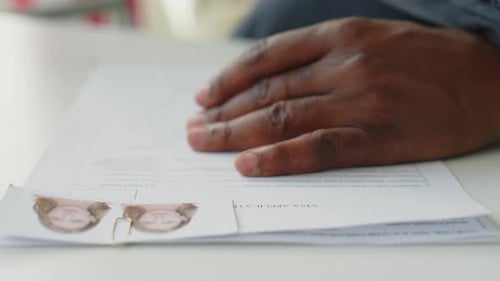 Visa Application Rejected with Stamp in Office