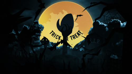 Haunted Graveyard Halloween Night Logo Intro
