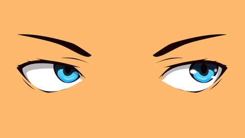 Animated Anime Eyes with Different Colors and Expressions