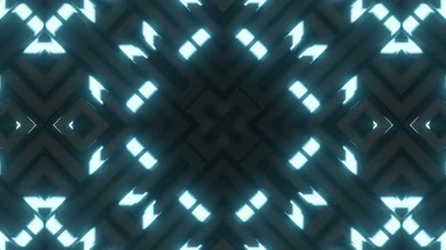 Futuristic Glowing Geometric Pattern Background Loop