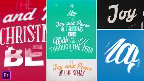 Festive Typographic Christmas Wish Animation