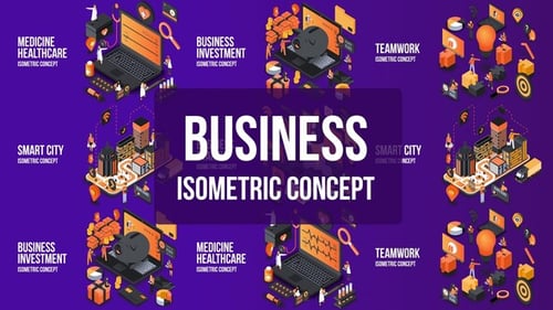 Concepto isométrico de inversión empresarial