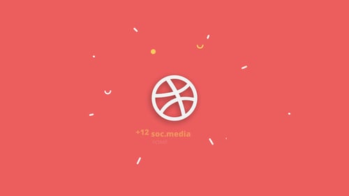 Animación abstracta de Logo plano