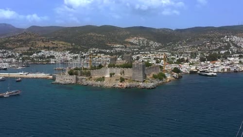 Luftaufnahme der Burg von Bodrum
