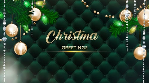 Elegant Christmas Greeting with Festive Ornaments