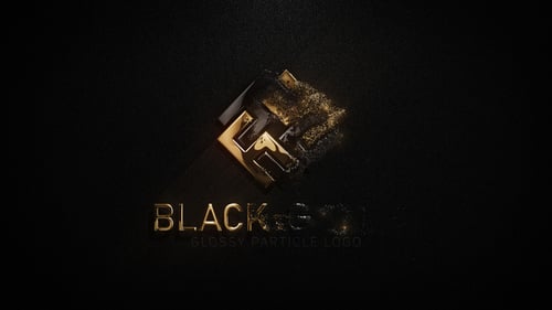 Dynamic Glossy Metallic Particle Logo Reveal Intro
