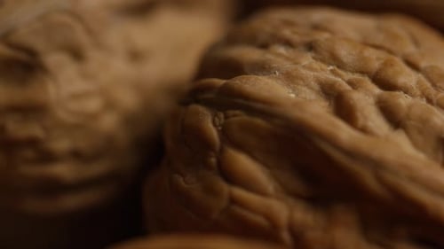 Close-Up of Textured Walnuts for Food and Nutrition