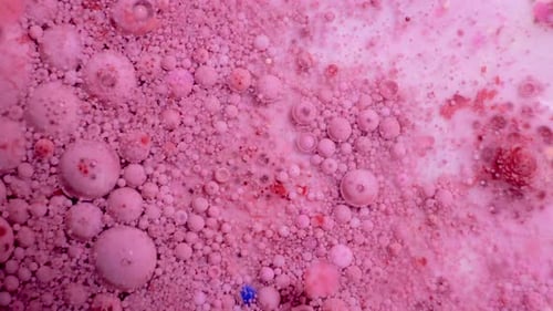 Slow Motion of Bright Colored Bubbles