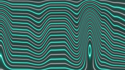 Abstract Wavy Glowing Neon Lines Background