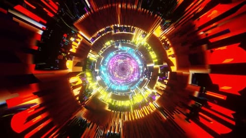 Abstract Sparkling Vj Loop Tunnel 02