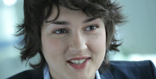 Professional Woman Speaking, Close-Up