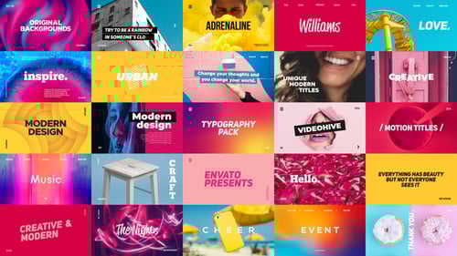 Dynamic Motion Graphics Pack with Trendy Kinetic Typography Titles