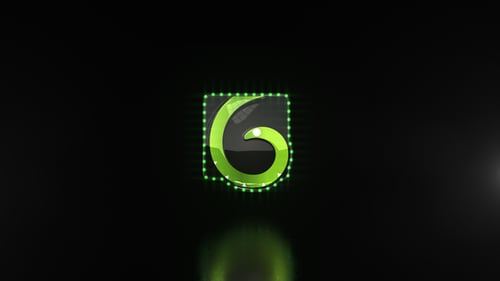 Glitchy Neon Logo Reveal