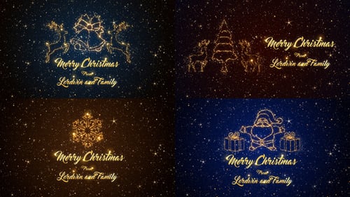 Sparkling Christmas Greeting with Festive Particle Animation