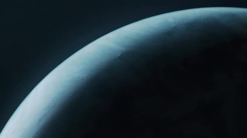 Realistic Rotating Planet with Sunrise Animation