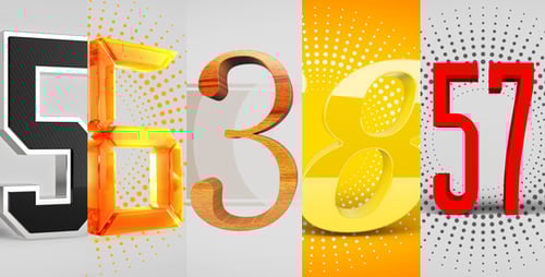Dynamic 3D Numbers Animation with Diverse Styles and Textures