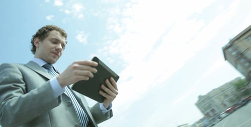 Manager mit Pad