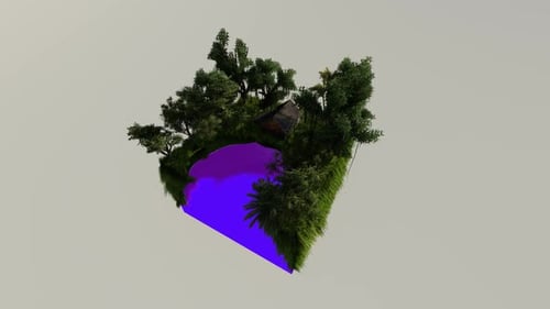 Isometric isolated island countryside