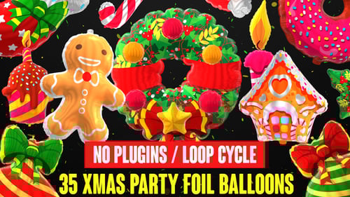 Foil Balloons - Xmas Party Collection