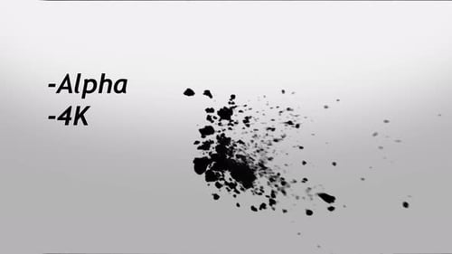 Fluid Ink Splash Reveal Transition with Alpha Channel