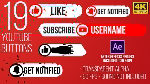 Animated YouTube Call to Action Lower Thirds Pack