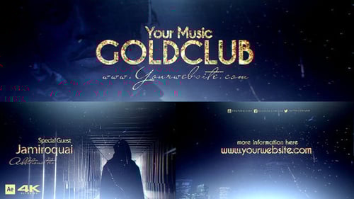 Dynamic Music Event Promo with Glitch Text Effects