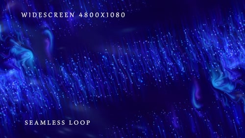 Widescreen Glowing Blue Fluid Abstract Particle Loop