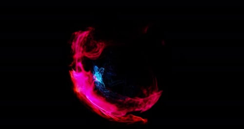 Dynamic Abstract Swirling Energy Orb Loop Background