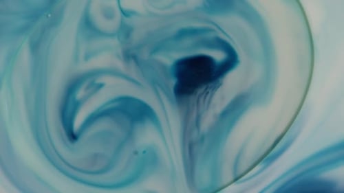Abstract Fluid Art Motion Background in Blue and White