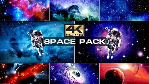 Dynamic Space Scenes with Nebulae, Planets, and Astronauts