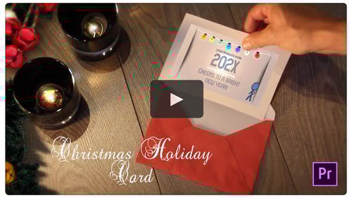 Animated Holiday Card: Stick Figure Decorates with Lights and New Year Wishes